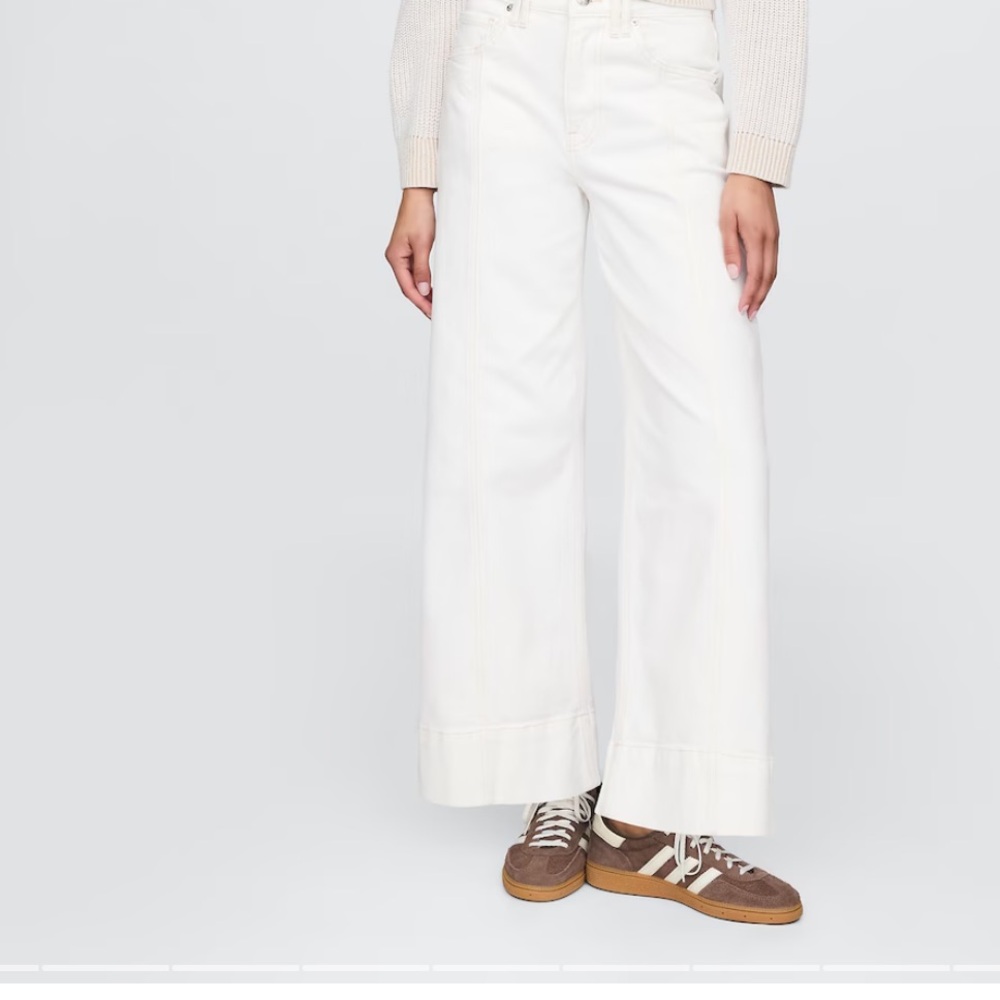 GAP High Rise Wide Leg Ankle Jeans